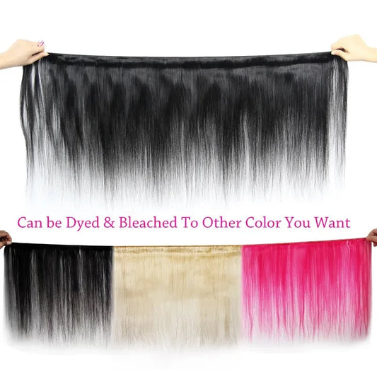 30-40inch Nature Color Straight Hair Bundles Brazilian Hair Bundles 100% Human Hair Bundles Natural Color Virgin Hair