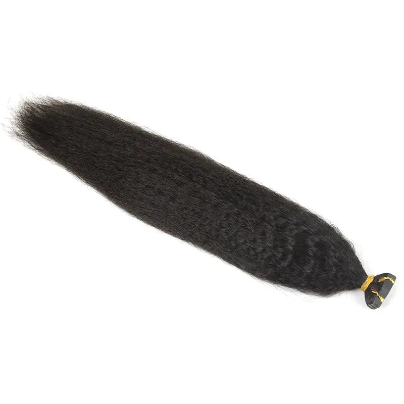 Tape Hair Microlinks Hair Extension Indian Kinky Straight Human Hair Bulk Tape Hair Extensions For Black Women