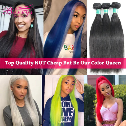 Fast Shipping 3-4 Days Brazilian Virgin Hair Straight Hair Extensions 3 Bundles Deal 8-34Inch Double Machines Weft Natural Color