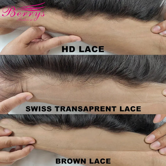 HD Lace Frontal Deep Wave 13x4 Lace Front Virgin Hair Extensions With Baby Hair Bleached Knots 10-20inch Berrys Fashion