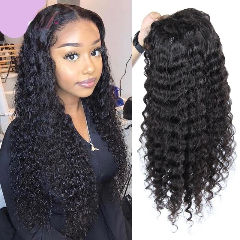 Hair Deep Wave 5x5 Lace Closure Human Hair Wigs