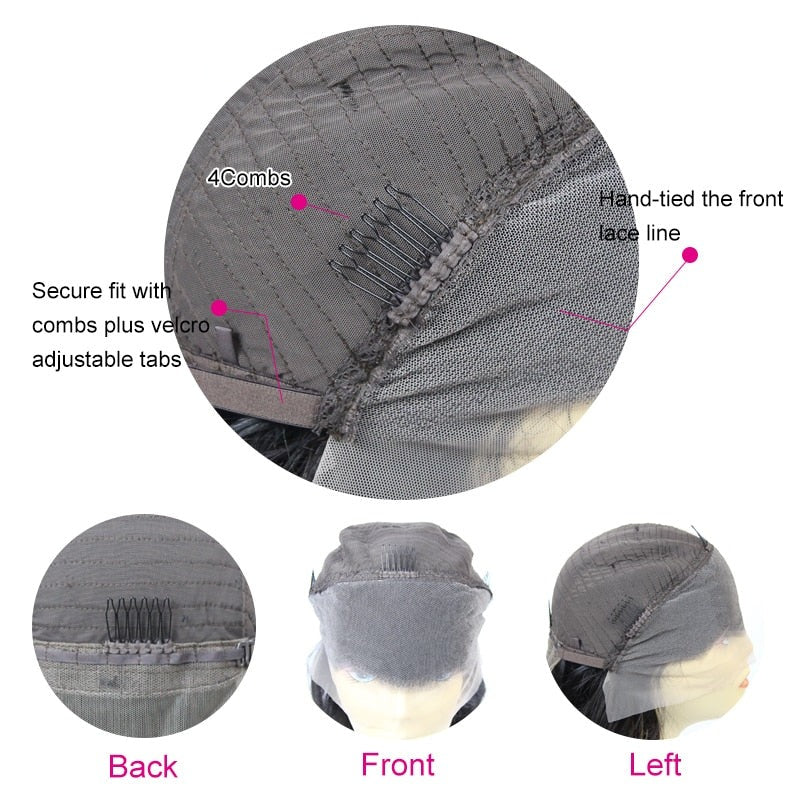 Lace Front Human Hair WigsWater Wave 13x4 HD Lace Frontl Wigs 200% Density For Women