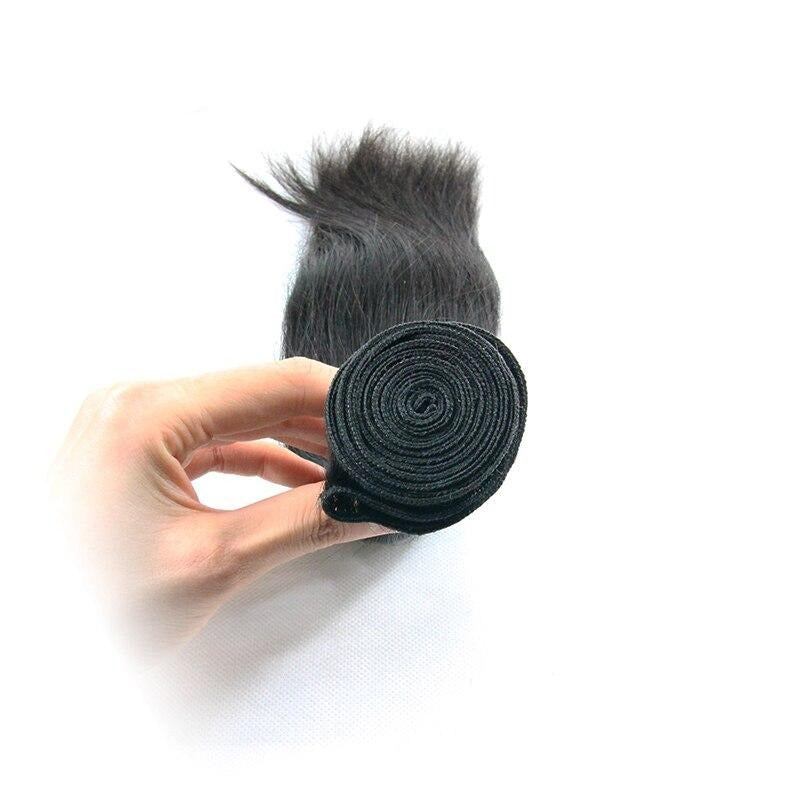 Indian Virgin Hair Straight Human Hair 3 Bundles Unprocessed Hair Extensions Double Weft