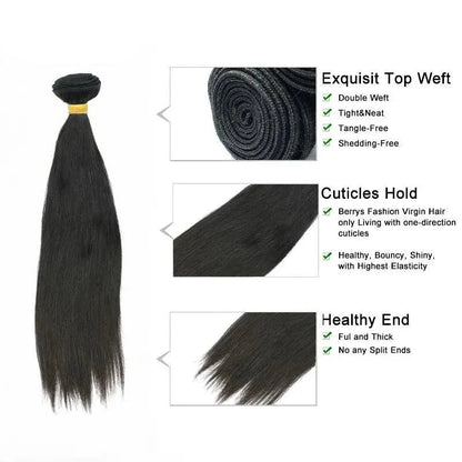 Fast Shipping 3-4 Days Straight 3 Bundles Deal Human Hair Natural Black Color 10-28 inch Remy Brazilian Weave Human Hair